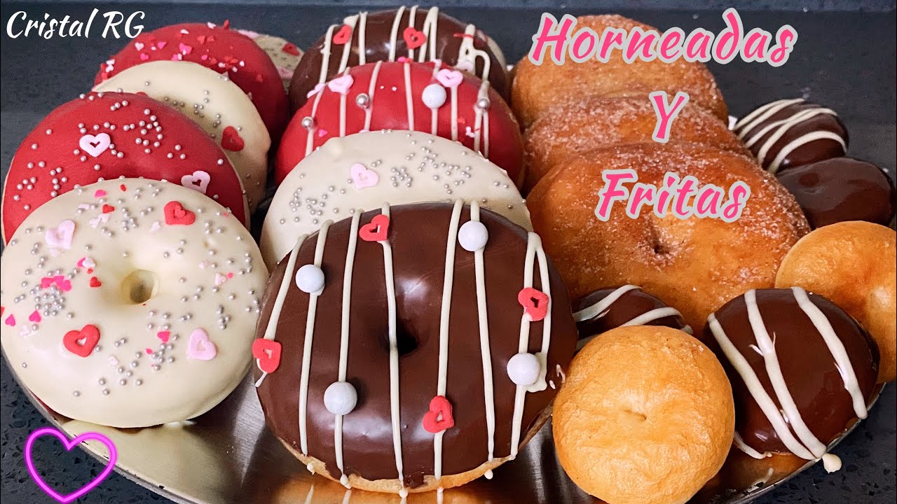 Receta de Donas Fritas y Horneadas|Ideas para regalar| San Valentín