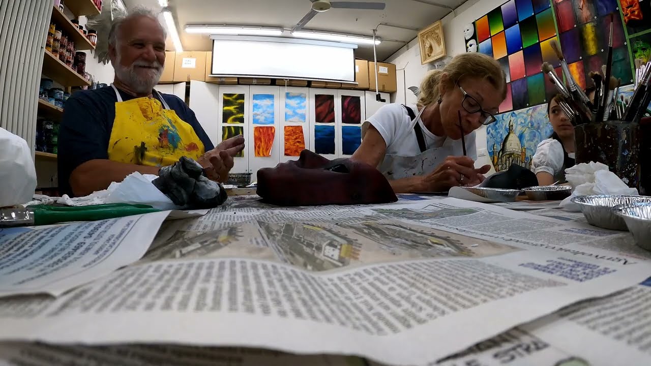 Mask making class in Venice