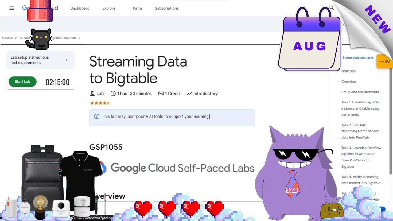 Streaming Data to Bigtable| #2025 | #GSP1055 |#qwiklabs |#Solution