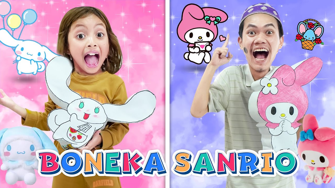 LEIKA BIKIN BONEKA KARAKTER SANRIO PAKE KERTAS | ADA BONEKA KUROMI, HELLO KITTY, CINNAMONROLL