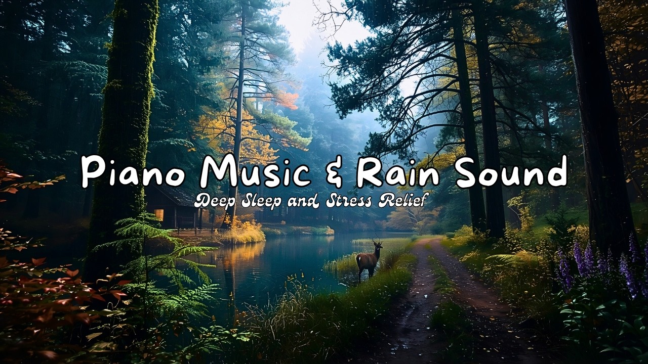 Relaxing Rain and Piano Sleep Music | Relieve Anxiety, Stress and Improve Sleep Quality