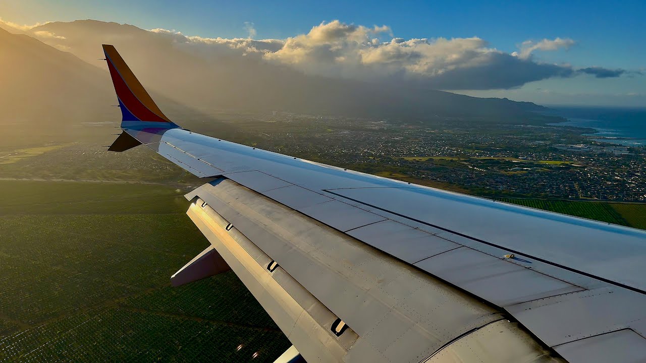 [4K] – Stunning Maui Landing – Southwest Airlines – Boeing 737-8 Max – OGG – N8748Q – SCS 1452