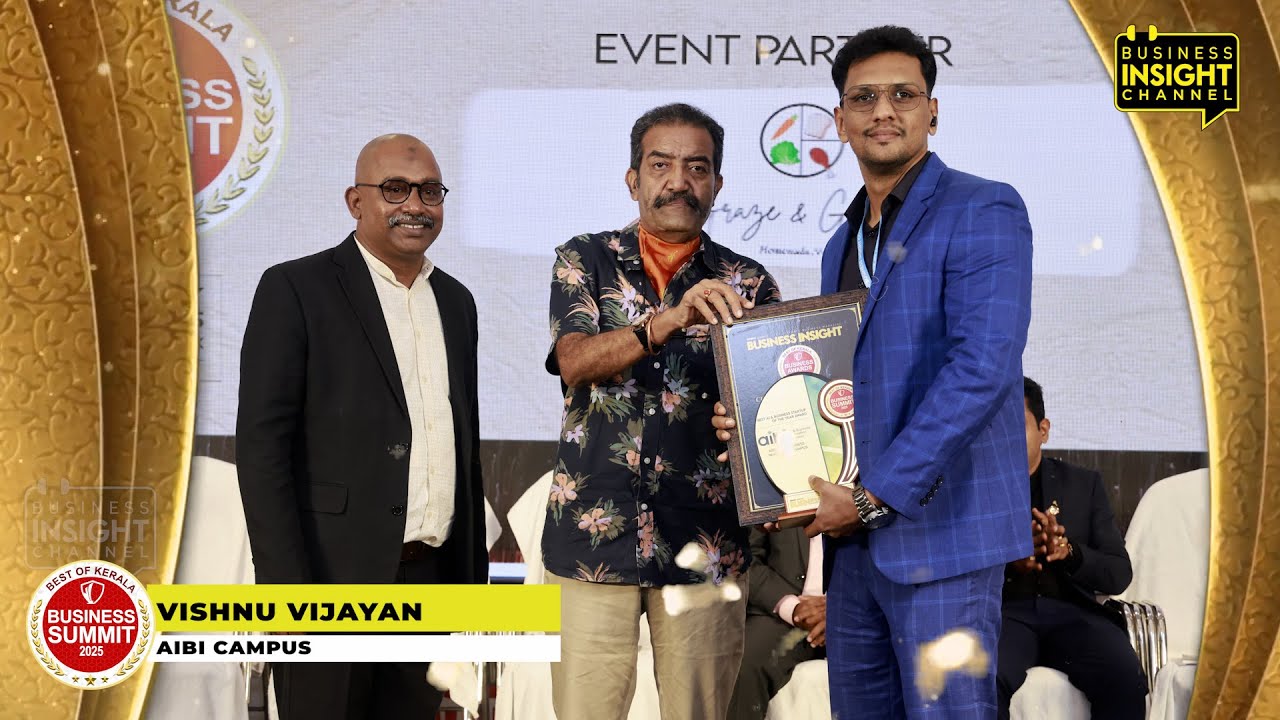 BEST OF KERALA BUSINESS AWARDS 2025 | VISHNU VIJAY | AIBI CAMPUS |