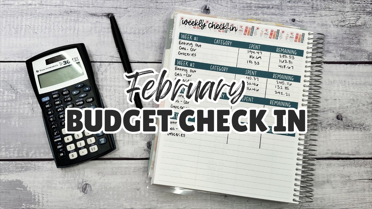 Проверка бюджета в середине февраля | Ежемесячный планировщик от Эрин Кондрен