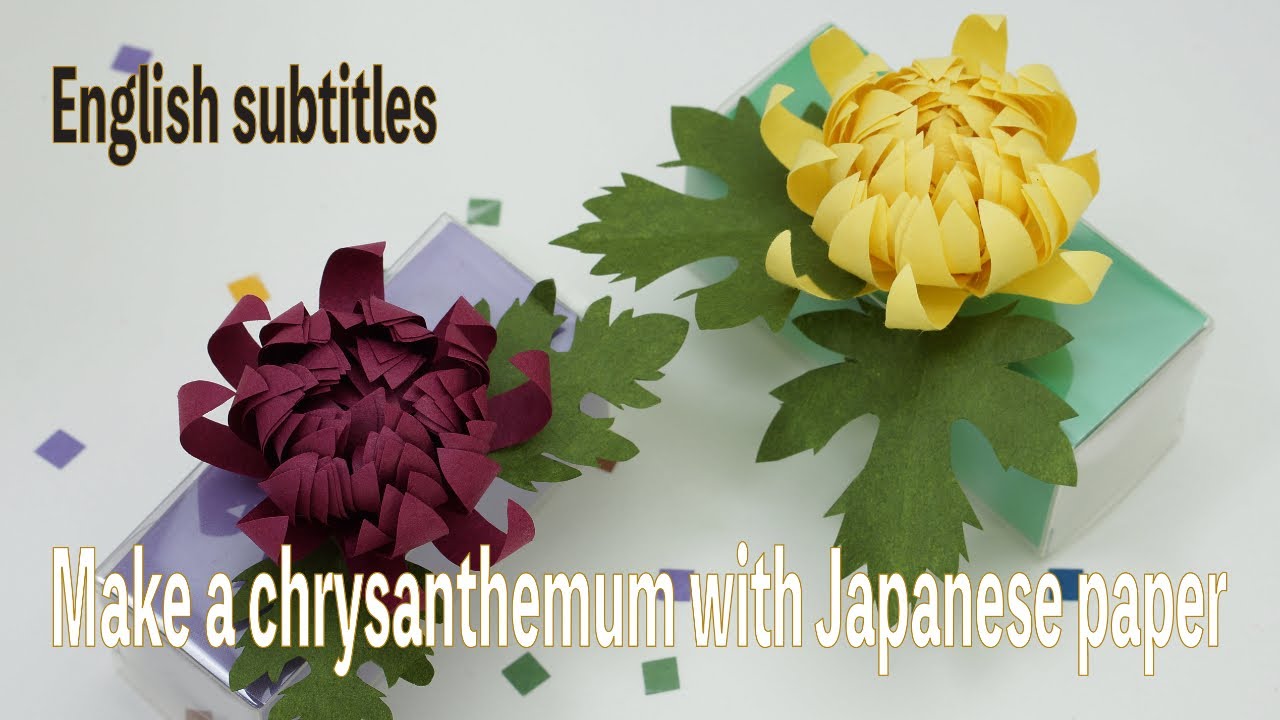 Origami 3D chrysanthemum / Origami flower 3D / Paper flower 3D chrysanthemum /  aroma paper diffuser