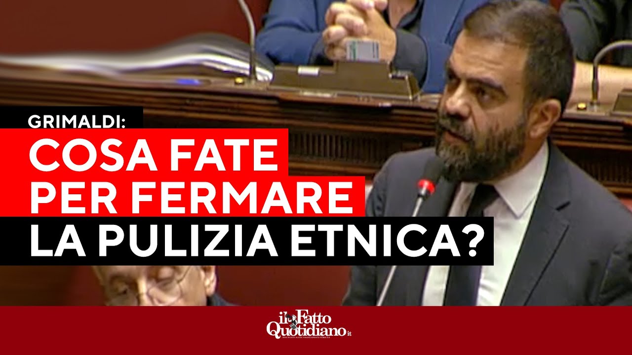 Grimaldi: "Cosa fate per fermare la pulizia etnica a Gaza?"