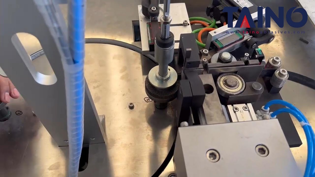 Mounted flap wheel making machine（Flap wheel with shaft making machine）-Double station