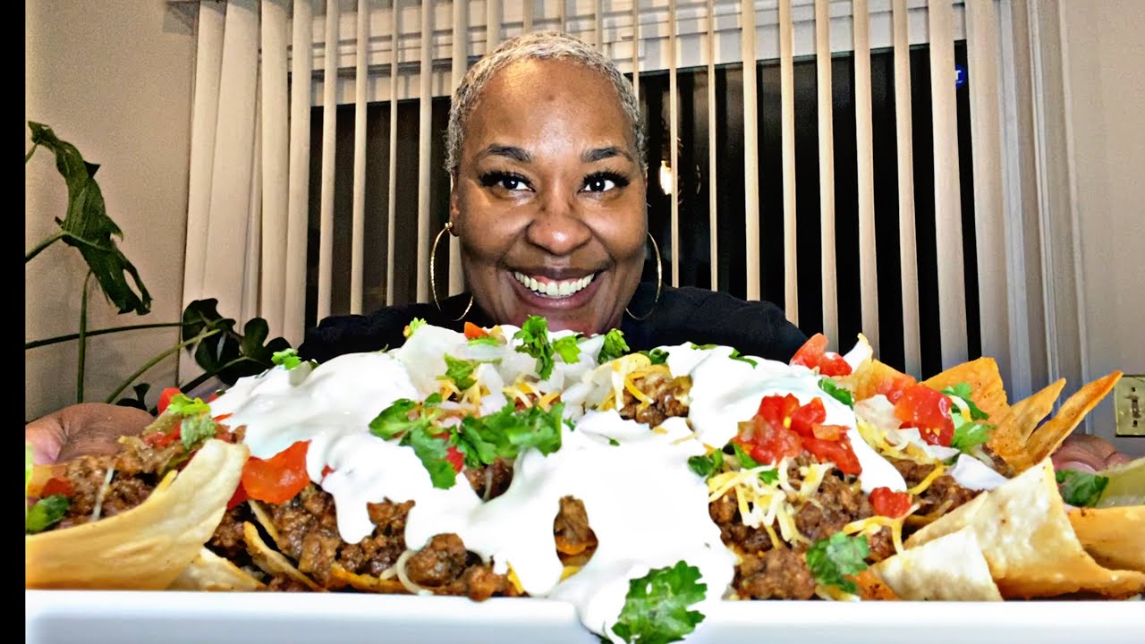 LOADED BEEF NACHOS WITH CUT THE CARB HOMEMADE TORTILLAS 