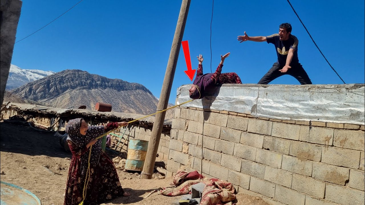 Washing the carpets of nomadic people