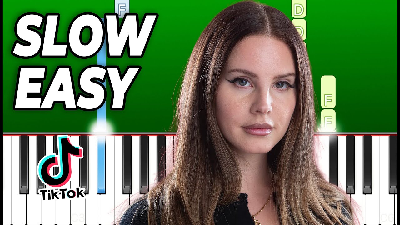 Lana Del Rey - Yes To Heaven - Slow Easy Piano Tutorial | I've got my eye on you | TikTok Song