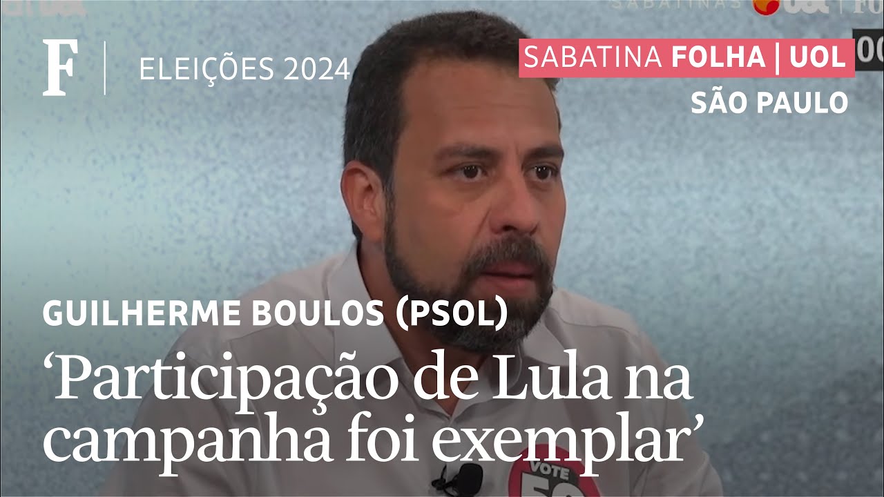 'Presidente Lula tem sido um cabo eleitoral de primeira hora', diz Boulos