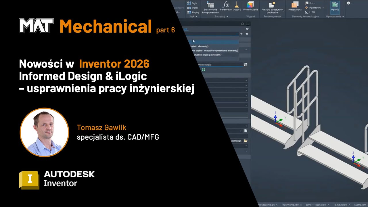 Inventor 2026 + Informed Design & iLogic | MAT Mechanical part 6