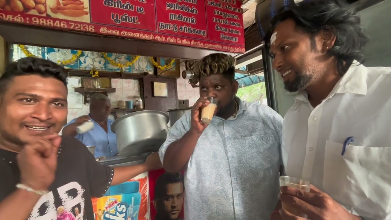Pulianthope Tea Shop fun with || gana Dinesh with gana guna fun moment 🤣😅
