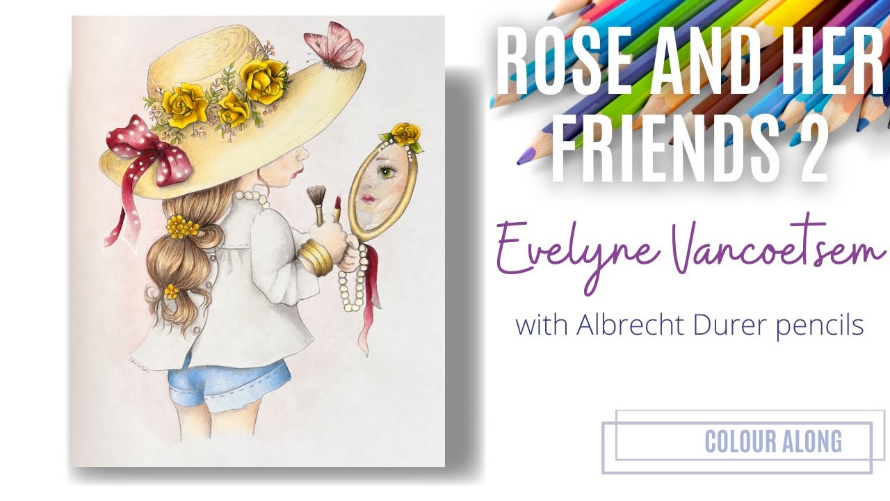 Colour Along | Rose and Her Friends 2 by Evelyne Vancoetsem