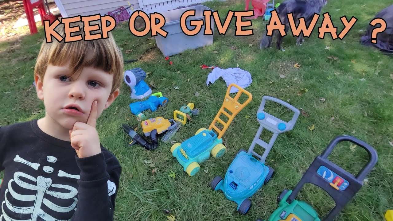 Keep it? Give it Away? | Toy Lawnmower, Leaf blower, hedge trimmer | Kids and power gardening tools