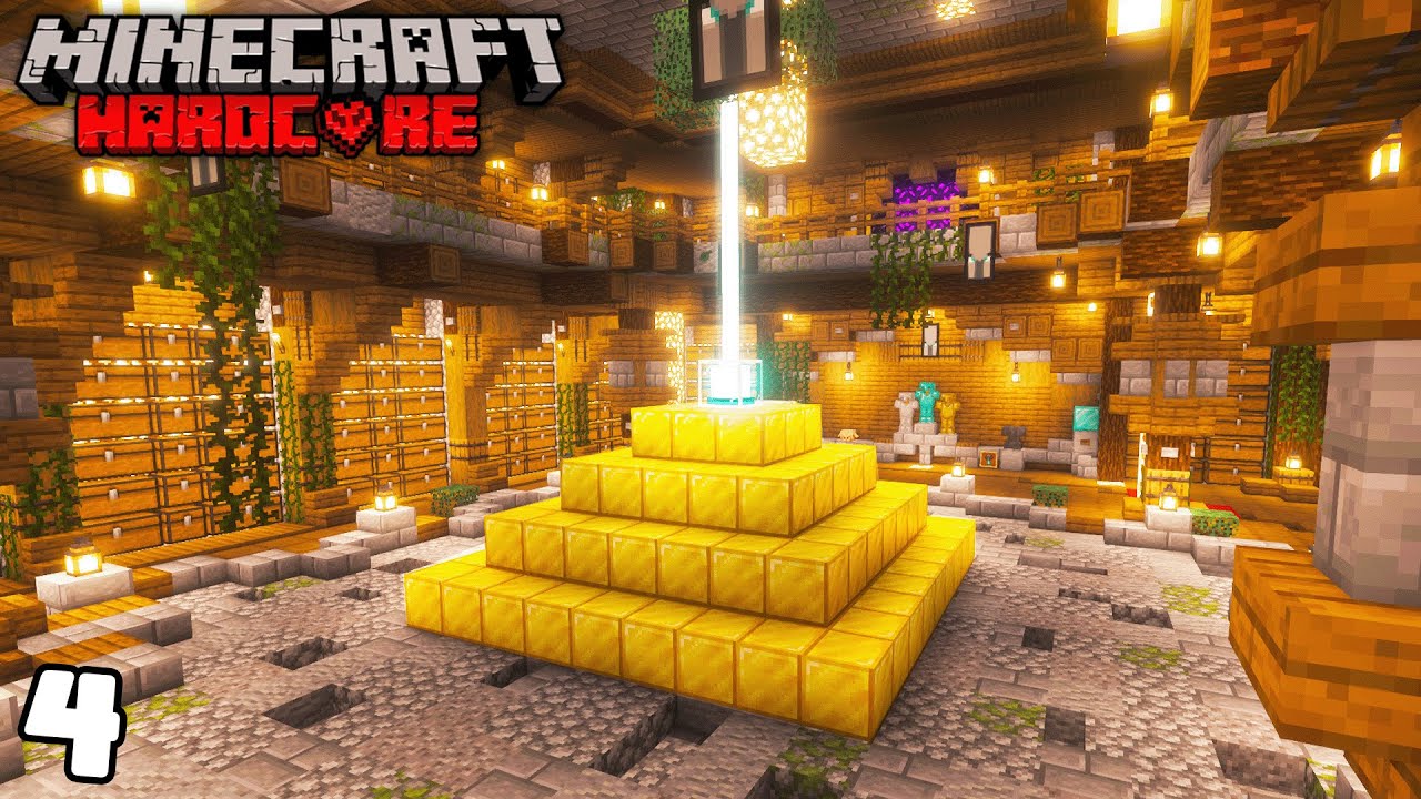 I Built an UNDERGROUND STORAGE ROOM in Minecraft Hardcore!