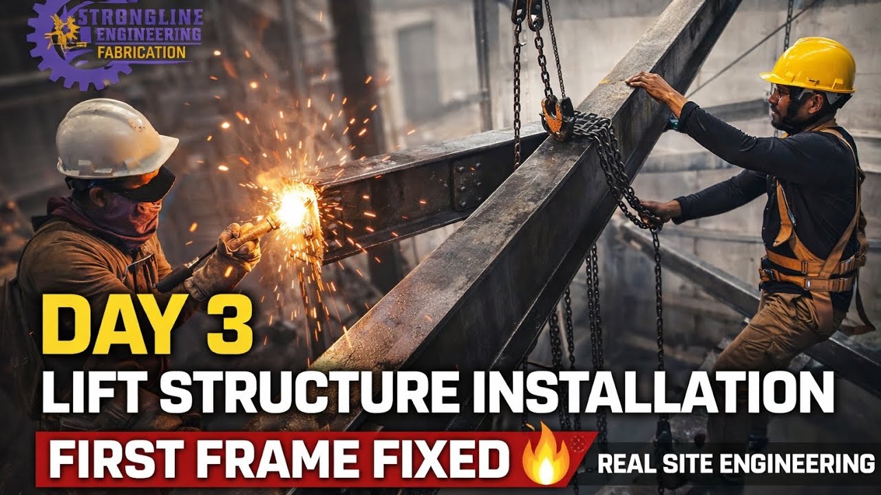 Lift Structure Installation Day 3 | Frame Installation & Welding Work Update |