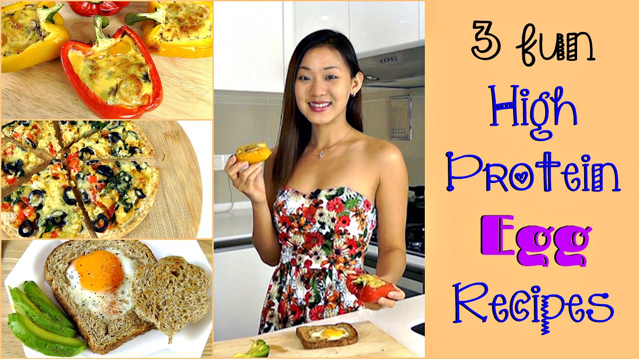 3 Fun EGG Breakfast / Lunch Recipes (High Protein!)