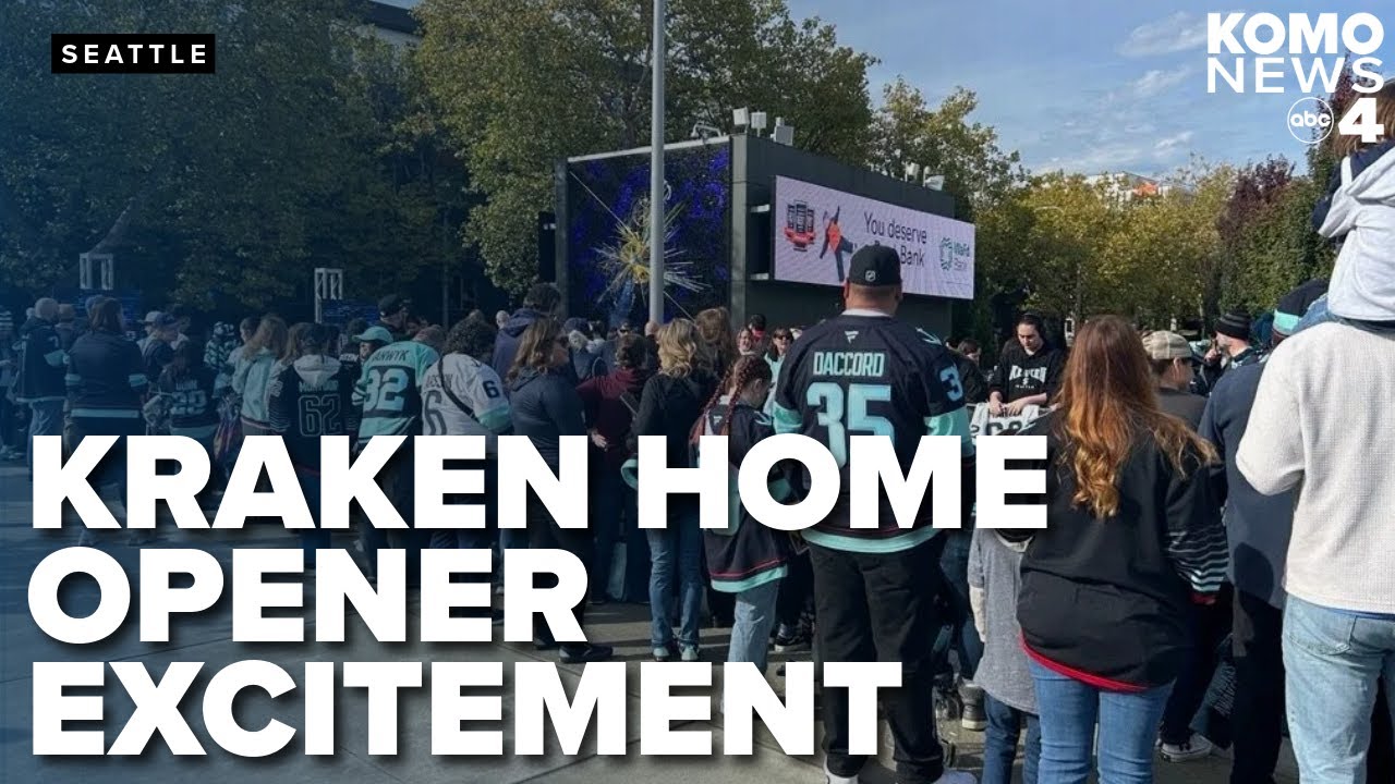 Excited fans welcome the Seattle Kraken back to the ice for season opener at home