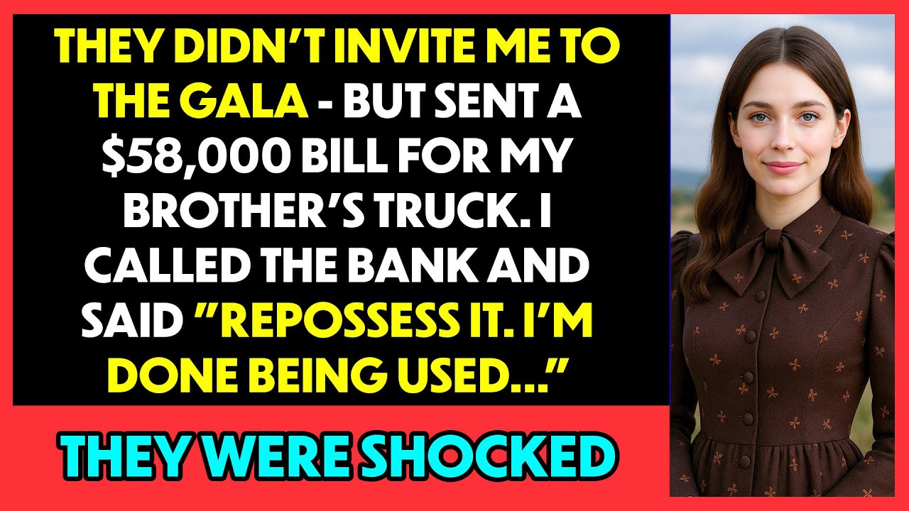 At The Winter Gala, My Parents Ignored Me — Then Sent Me a $58,000 Bill for My Brother’s Truck, So I