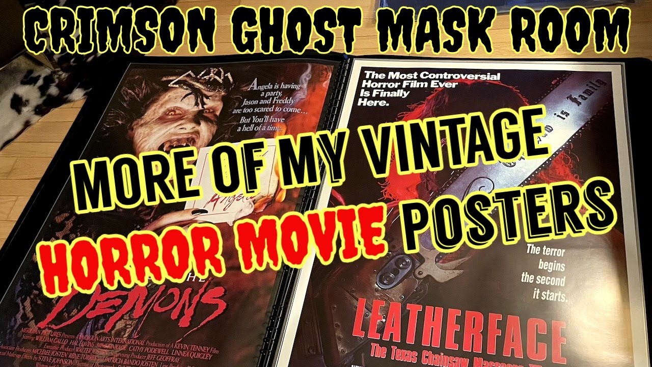 Crimson Ghost Mask Room. LOOKING THROUGH MY HORROR MOVIE POSTER COLLECTION 2 Vintage One Sheets