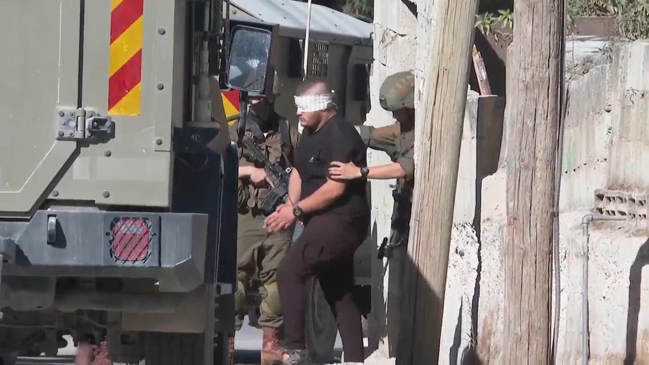 The Israeli military raids the northern West Bank town of Tuba