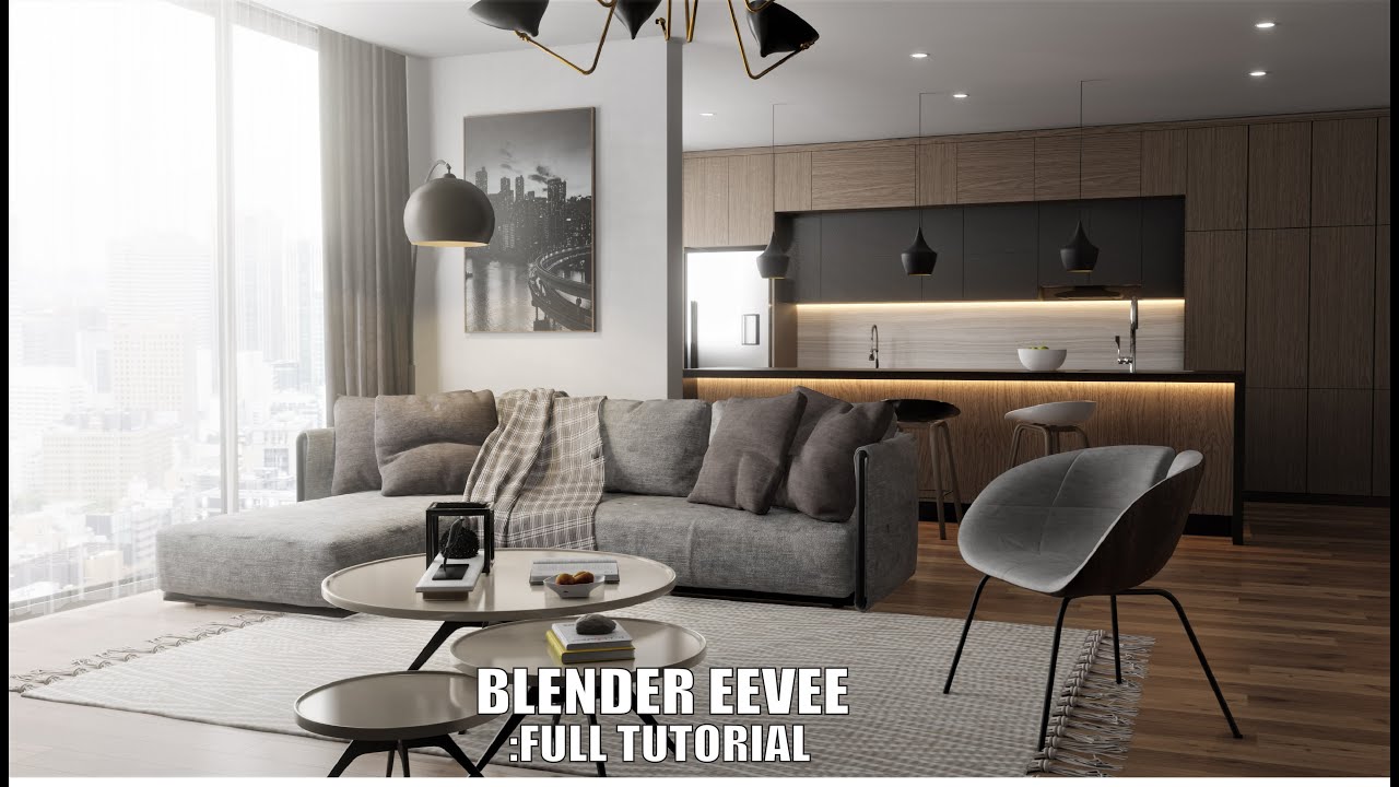 How to Create Realistic Tiny appartment in Blender Eevee