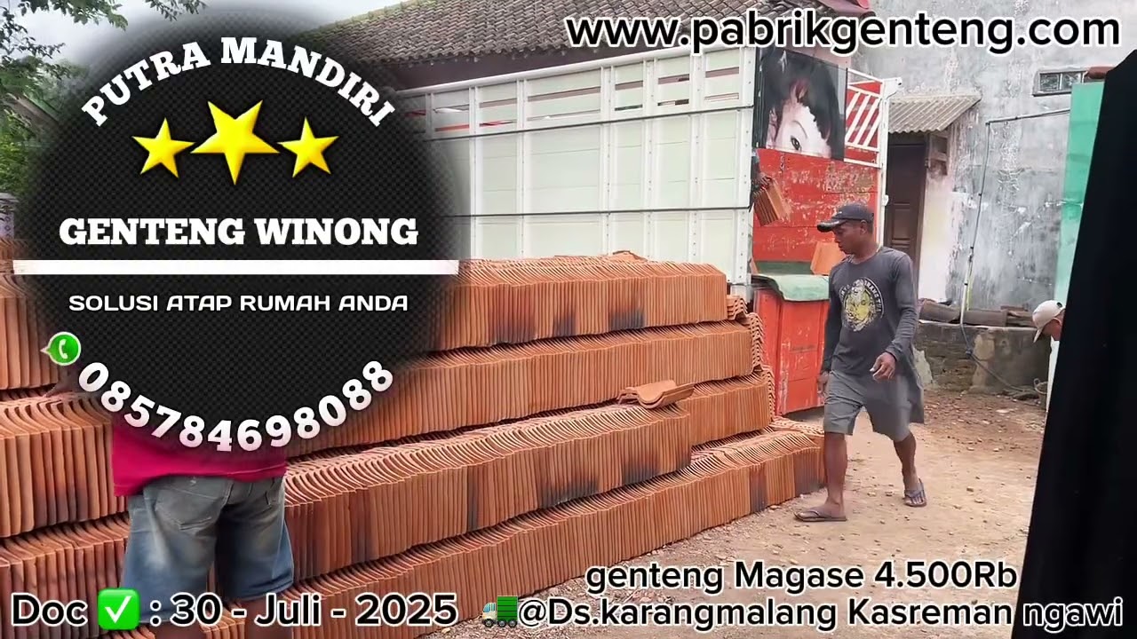 pagi cuaca Mendung bosku🙏 bismillah pengiriman Genteng Magase 4.500Rb ke arah🚛@Karangmalang kasreman