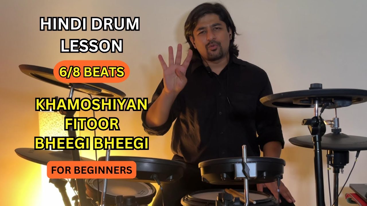 HINDI DRUM LESSON | 6/8 Drum Lesson For Beginners | 3 Grooves + BOLLYWOOD Songs | Sagarondrums