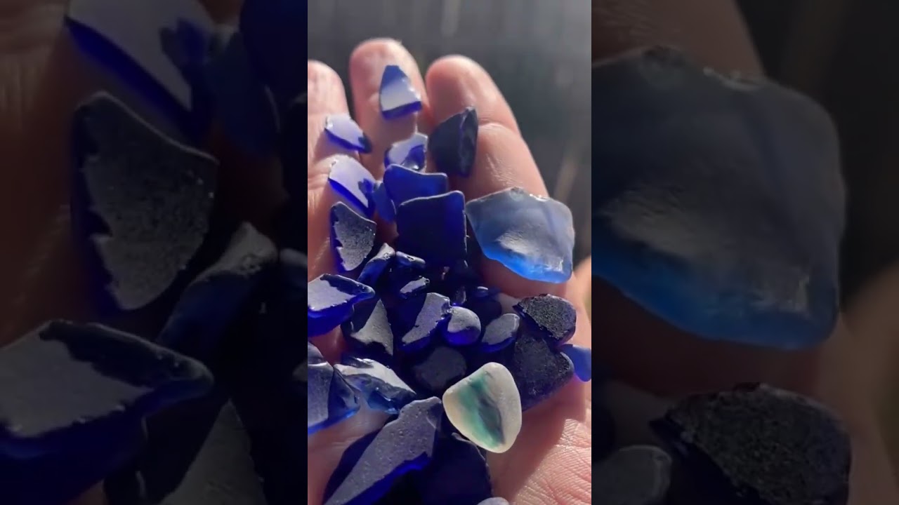 Beautiful blue sea glass. 