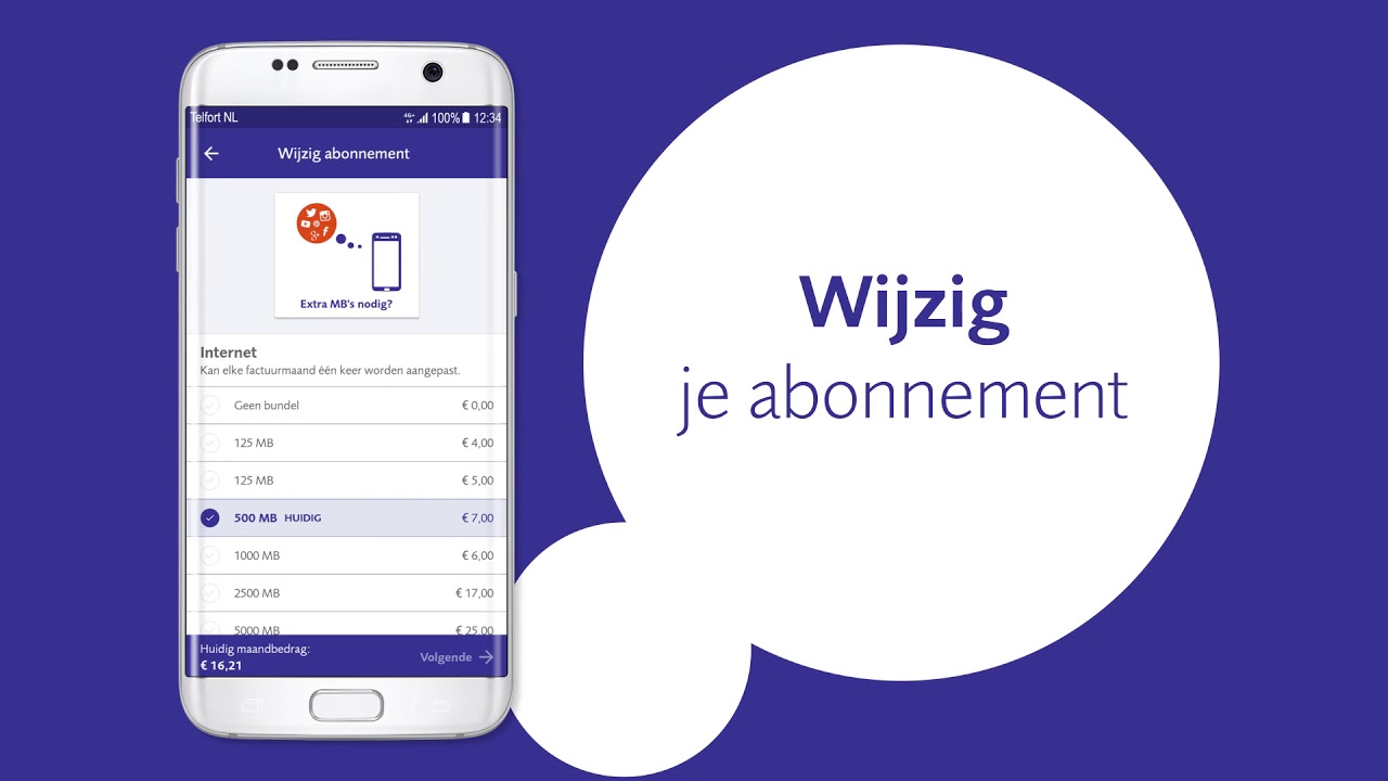 Precies weten wat je verbruikt met de Mijn Telfort app - Android