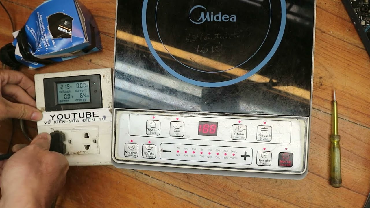 Sửa 2 bếp Midea này:Lỗi kêu tít tít không nhận nồi và bật ON lên cái sập tắt chờ(Pan khoai)