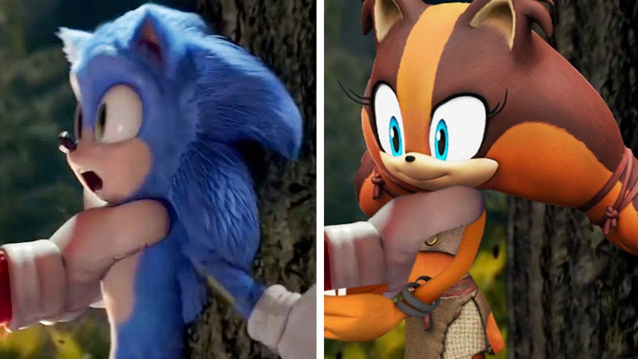 Sticks Sonic Boom VS Sonic - SONIC Movie 2 OLD Design VS NEW Design