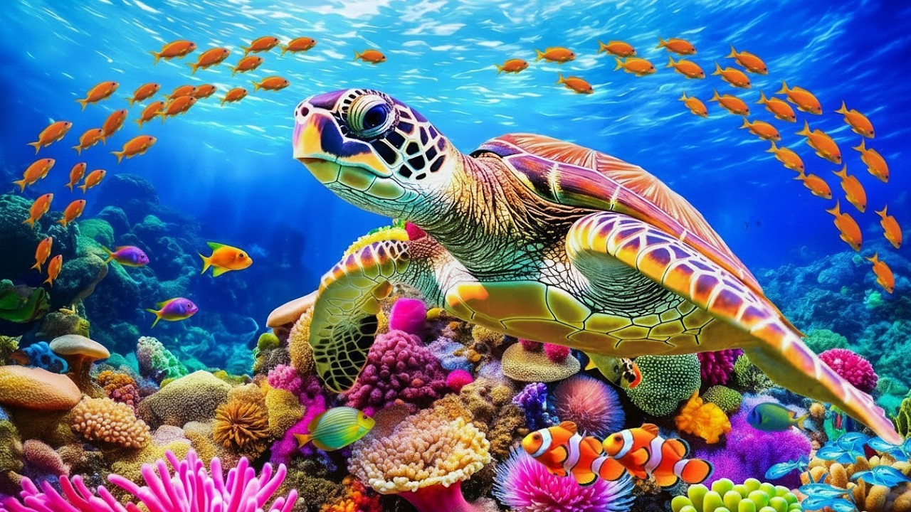 4K Coral Reef Aquarium 🐠 Exotic Tropical Fish & Stunning Ocean Relaxation for Stress Relief