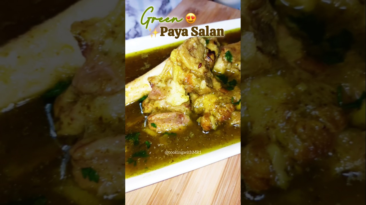 Green Mutton Paya Gravy | Bakre Ke Paye, Paye Ka Salan #shorts #shortsfeed #ytshorts #food #trending