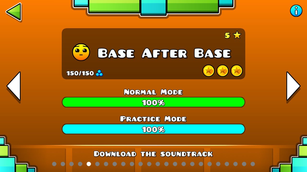Geometry Dash Base after Base Full Version!