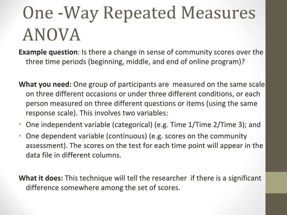 An ANOVA and MANOVA Overview Tutorial