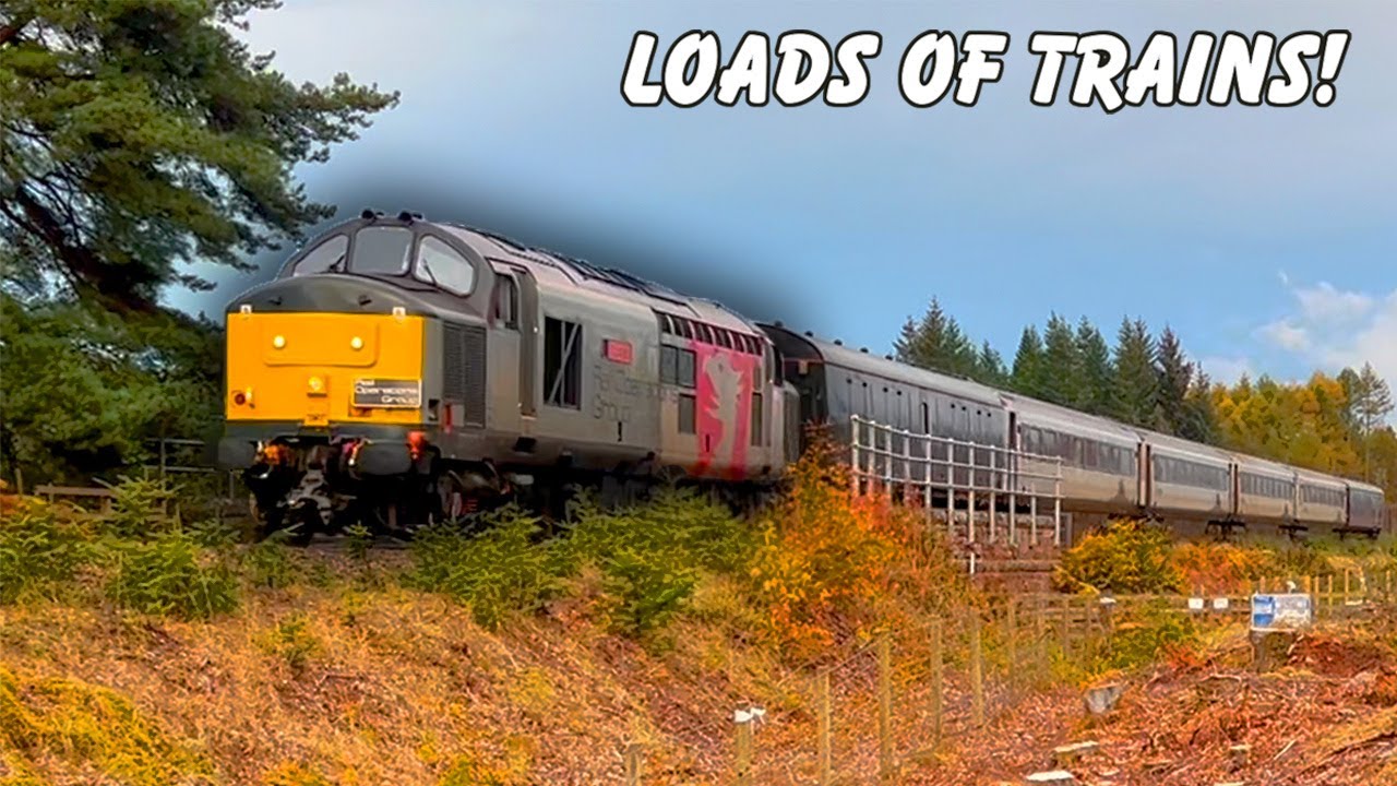 Loads of trains around the Scottish Highlands during Autumn 2024!