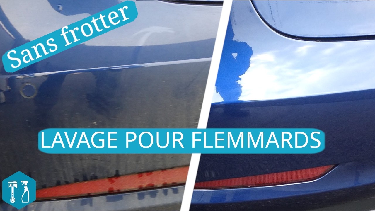 Lavage en station avec un traffic film remover