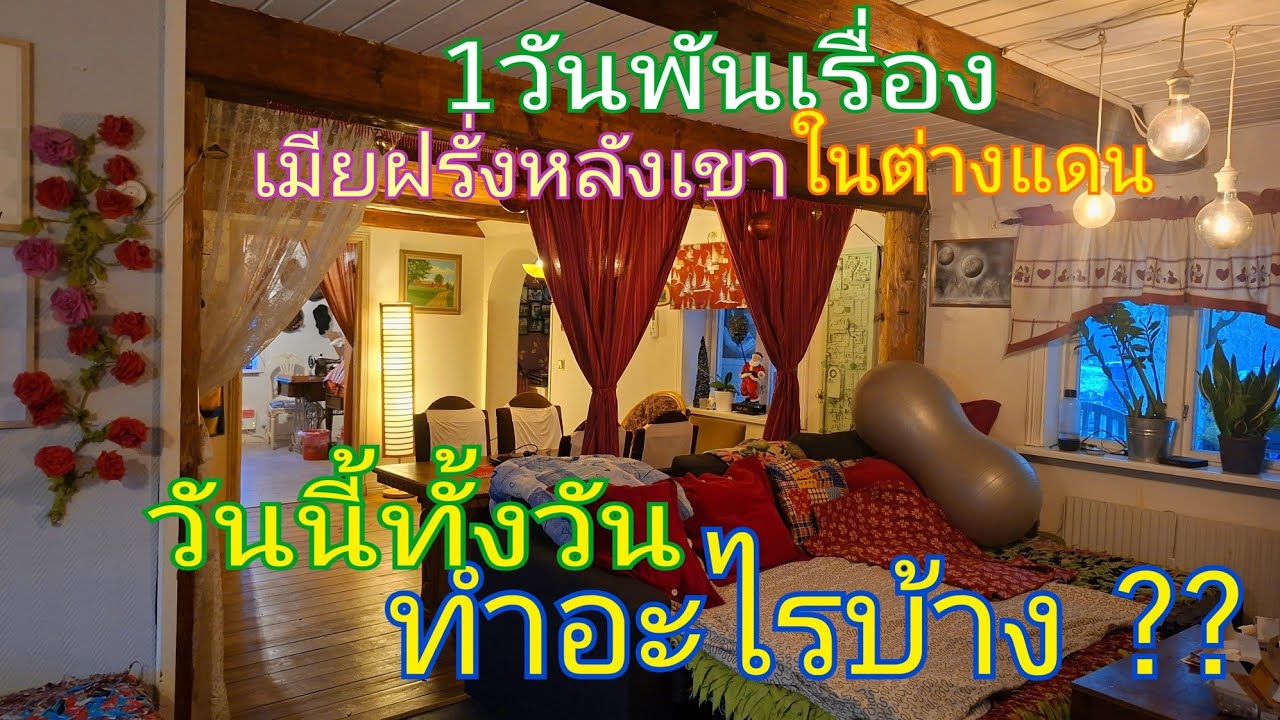 วันนี้ทั้งวันทำอะไรบ้าง?นวดเก็บต้นคริสต์มาสกวาดบ้านรีดผ้าเย็บผ้าก่อไฟทำแพนเค้กเลี้ยงแมวดูแลบ่อปลา จบ