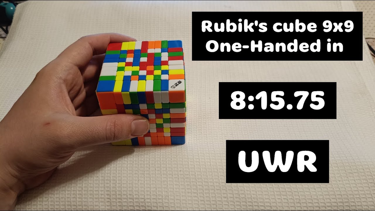 Rubik's cube 9x9 One-Handed in 