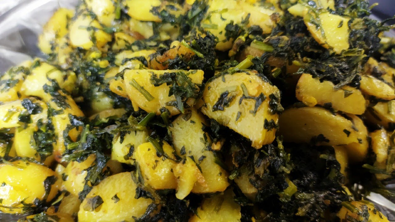 Haalo and Potato sabji| Bhurji| Recipe for winter| Haalo herbs recipe@BONNAFOODS