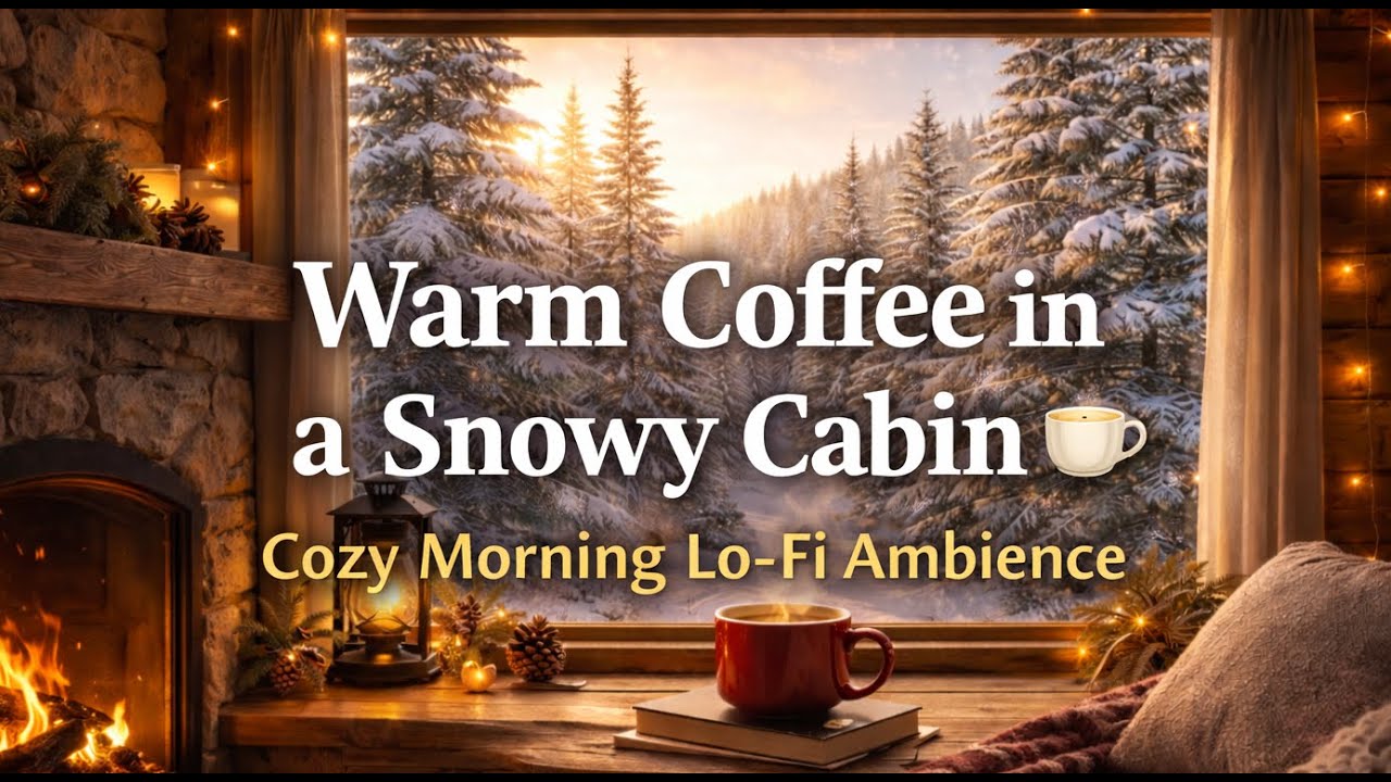 Warm Coffee in a Snowy Cabin ☕❄️ | Cozy Morning Lo-Fi Ambience