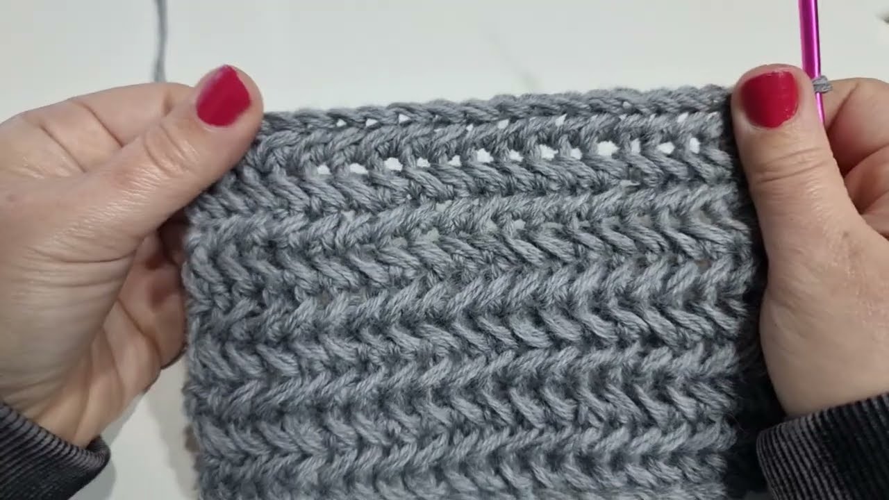 punto a spina di pesce herringbone stitch crochet #crochet #tutorial#herringbonestitch