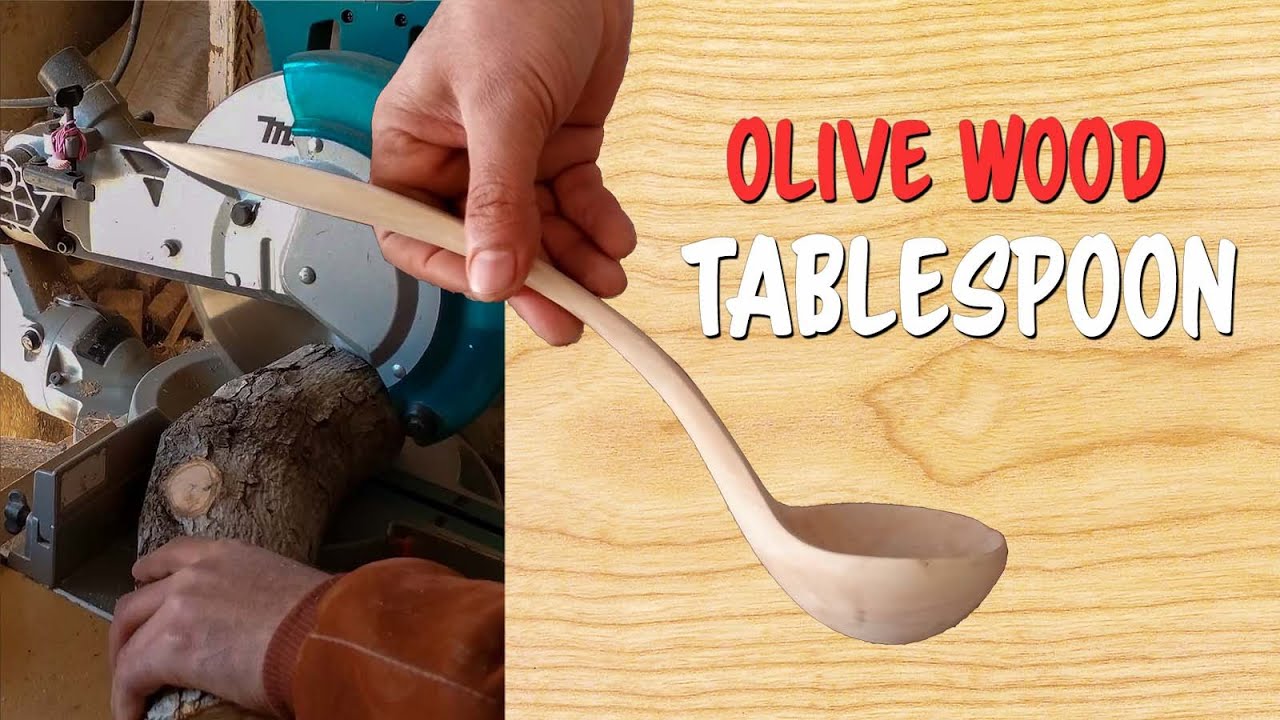 Handcrafting an Olive Wood SPOON from Scratch!