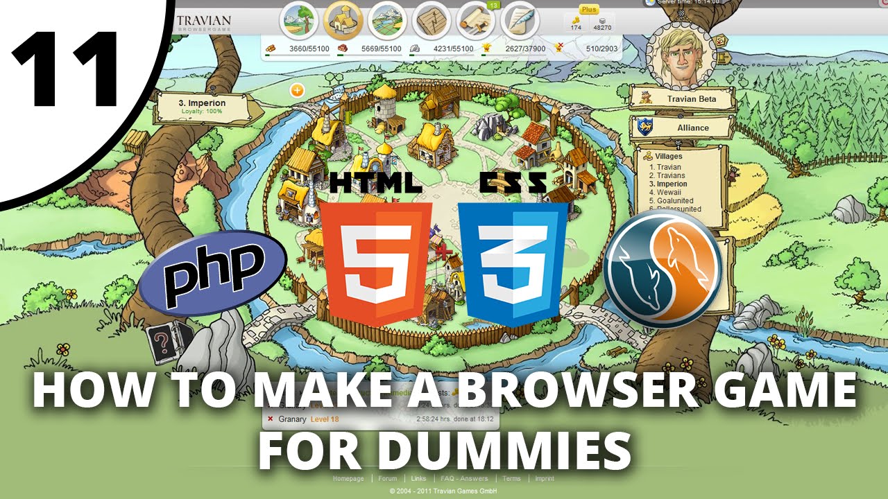 How to make a browser game for dummies - Part 11 - Village overview