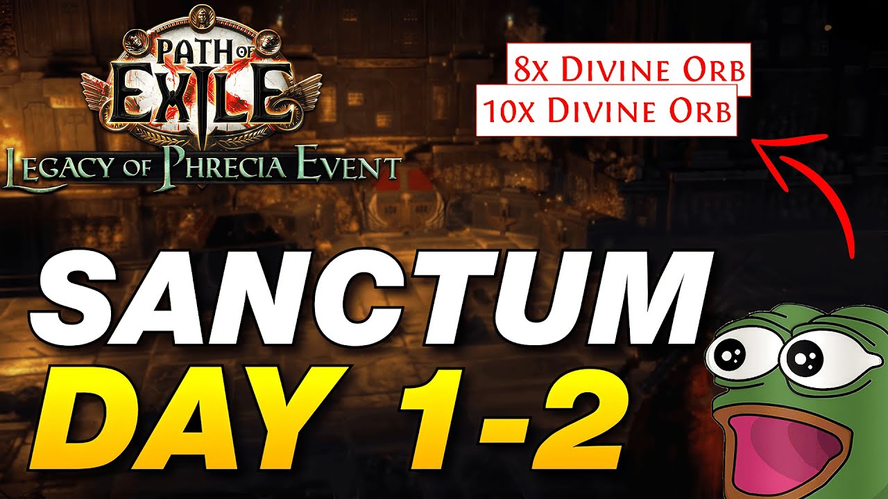 [PoE 1] Sanctum Build Day 1-2  Update | Penance Brand of Dissipation Legacy of Phrecia Event