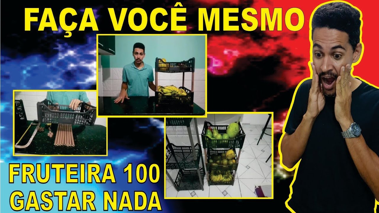 COMO FAZER FRUTEIRA COM CAIXINHA DE HORTIFRUTI E CANO DE PVC, SEM GASTAR PRATICAMENTE NADA.