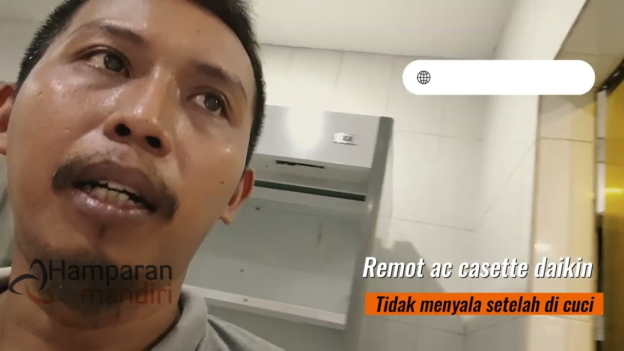 REMOT AC CASETTE DAIKIN TIDAK MENYALA SETELAH DI CUCI