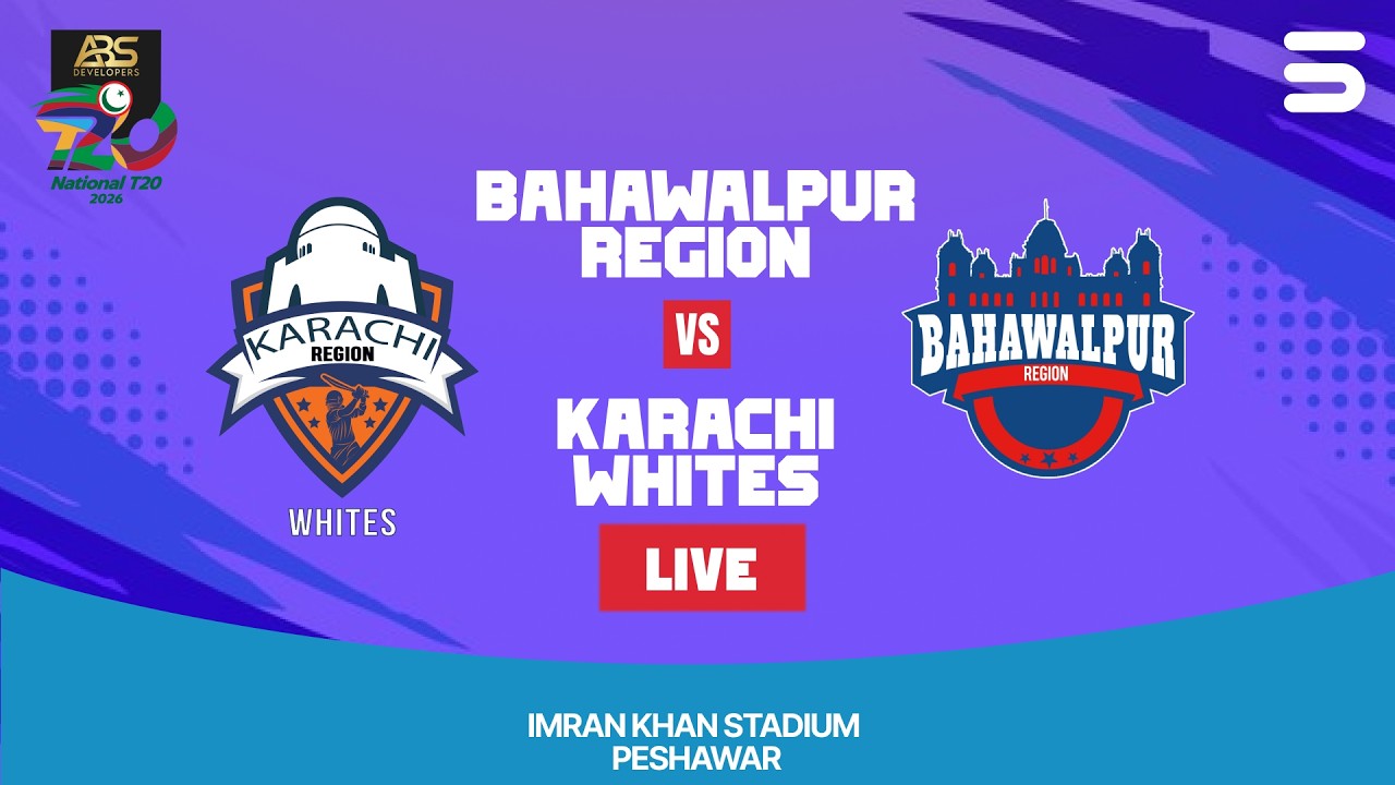 LIVE | Karachi Region Whites - Bahawalpur Region | Match 05 | ABS Developers National T20 Cup | 2026
